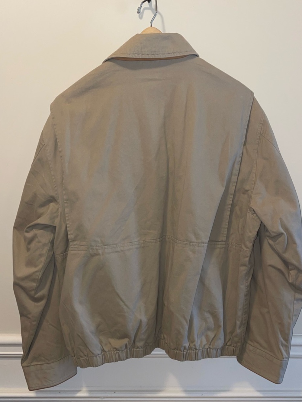 Orvis Tan Cotton Jacket with Red & Navy Plaid Lining - Picture 3 of 13